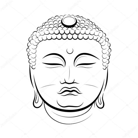 Drawing Buddha Head — Stock Vector © mirumur #64980643