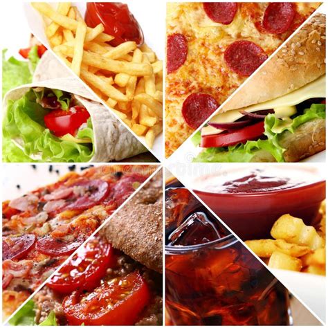 Fast Food Collage. Collage of different fast food products , #affiliate ...