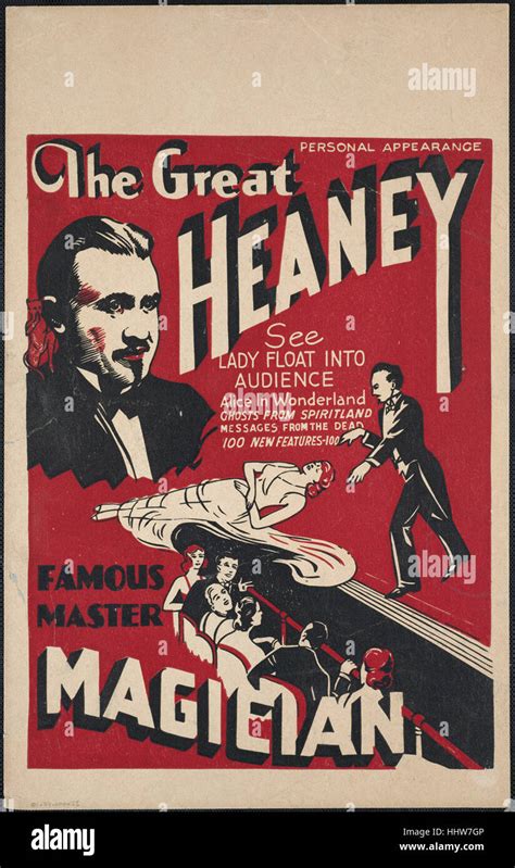 The Great Heaney Famous master magician - Magic Posters Stock Photo - Alamy