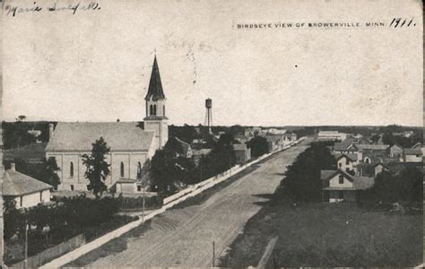 Birdseye View of Browerville Minnesota Postcard