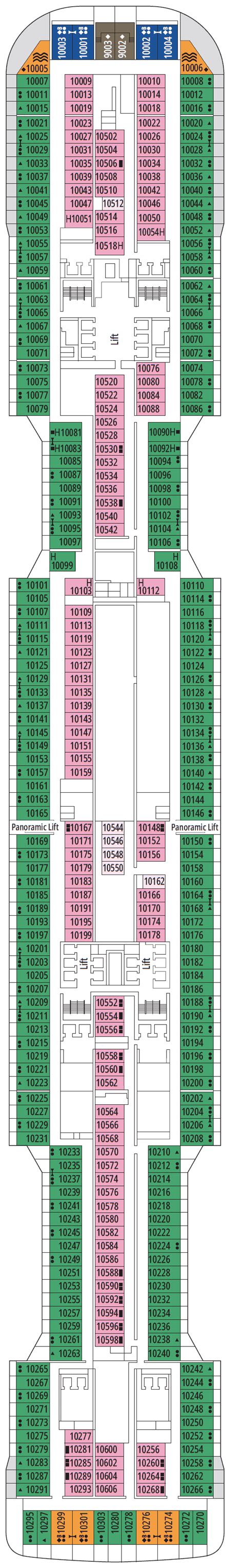 MSC Euribia Deck Plan