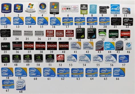 2017 2015 Amd'S New Intel Cpu I3 Label Desktop Notebook Stickers I5 I7 ...