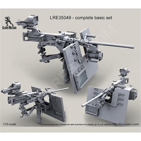 LRE35049 M2 Browning .50 Caliber Machine Gun on MK93 Machine Gun Mount with heavy pedestal