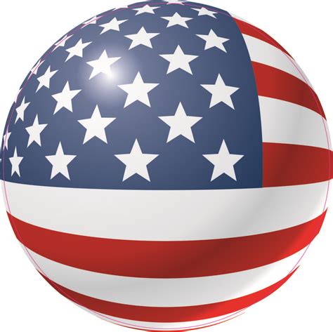 an american flag ball is shown in red, white and blue colors with stars on it