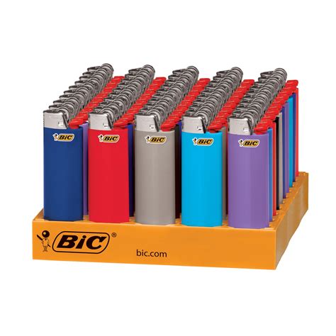 Lighters Bic Large 50- Count Tray Asst Colors. - Walmart.com