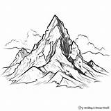 Free Coloring Pages Mountain Download Png  sketch template