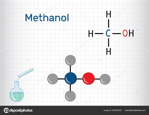 Methanol, methyl alcohol, molecule. Sugar substitute and E951 ...