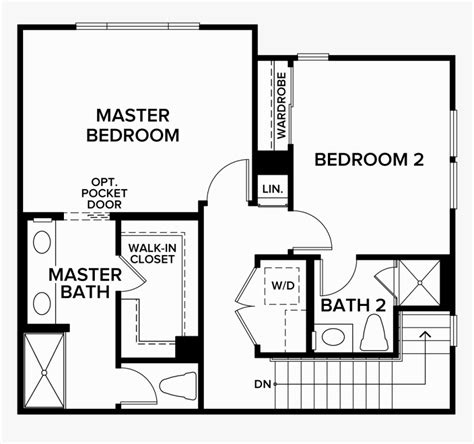 Plan - 3 Bedrooms Second Floor, HD Png Download - kindpng