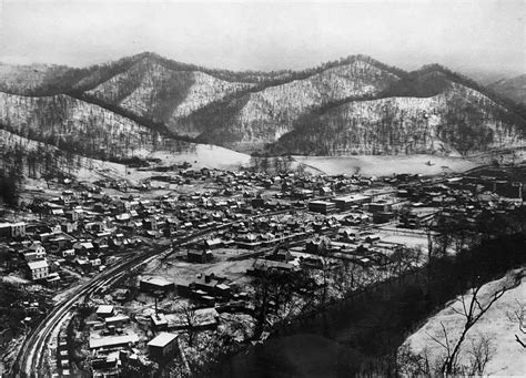 Downtown Williamson, WV taken from old US-52 near the present day "Cut Through", Early 1900's ...