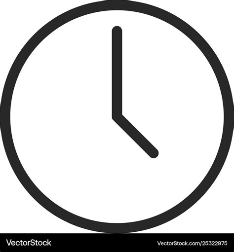 Time icon clock sign Royalty Free Vector Image