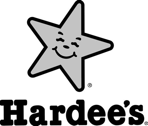 Hardees Restaurants Logo Black and White – Brands Logos