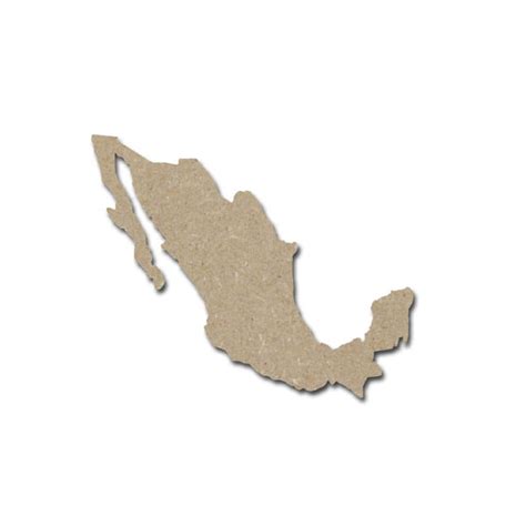 Mexico Country Shape Unfinished Wood Cutout Variety of Sizes | Artistic ...