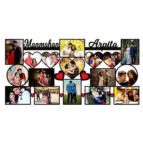 Buy Plan To Gift Name Frame with 17 photos Customized Photo Frame with Name Collage | Customized ...