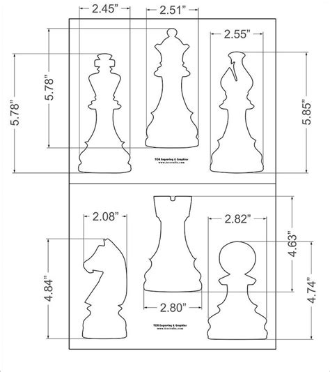 Chess Pieces Lathe Template