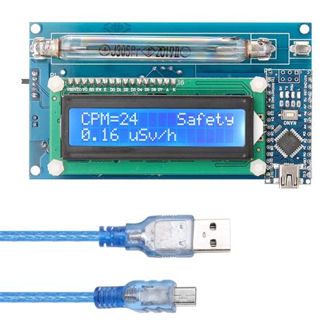 DIY Geiger Counter Kit Module Nuclear Radiation Detector with LCD Display Radiation Dosimeter ...