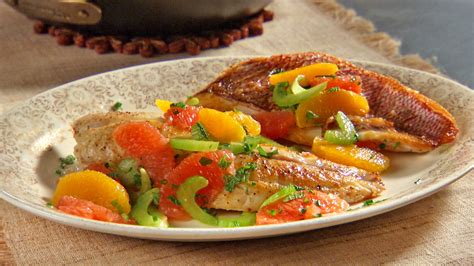 Pan-Seared Red Snapper with Citrus-Herb Relish Recipe & Video | Martha ...