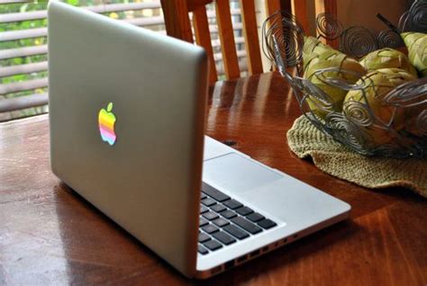 GLOWING Apple Macbook Decal Sticker Retro LED Logo Macbook Air - Etsy ...