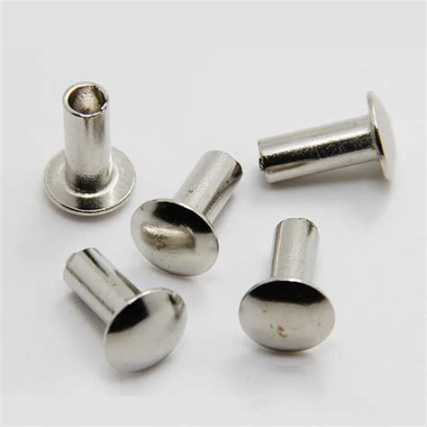 30pcs M3 stainless steel 304 Semi tubular round head rivet Semi hollow footwear apparel rivets 3 ...