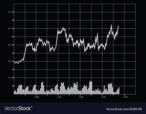 Black and white stock chart Royalty Free Vector Image