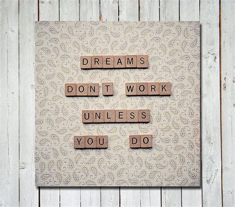 Scrabble quote art - motivational inspirational quote - wall art - office decor ...