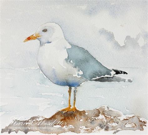 Peppermint Patty's Papercraft: Sunday Watercolor : Seagull | Bird ...