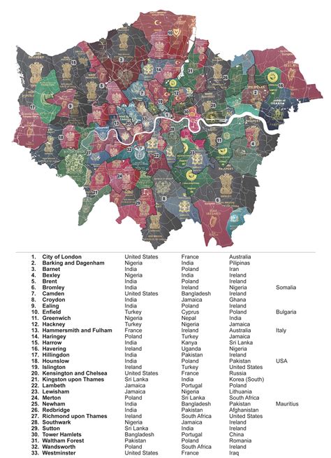 This map perfectly displays the diversity of London