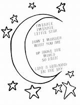 Twinkle Little Star Coloring Page Sketch sketch template
