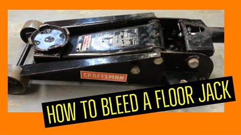 How to properly Bleed a Floor Jack - YouTube