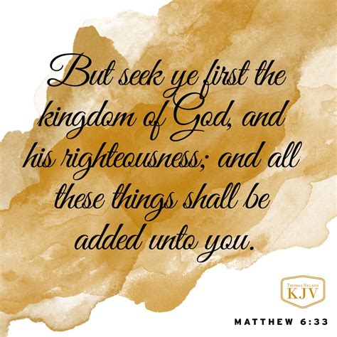 KJV Verse of the Day: Matthew 6:33