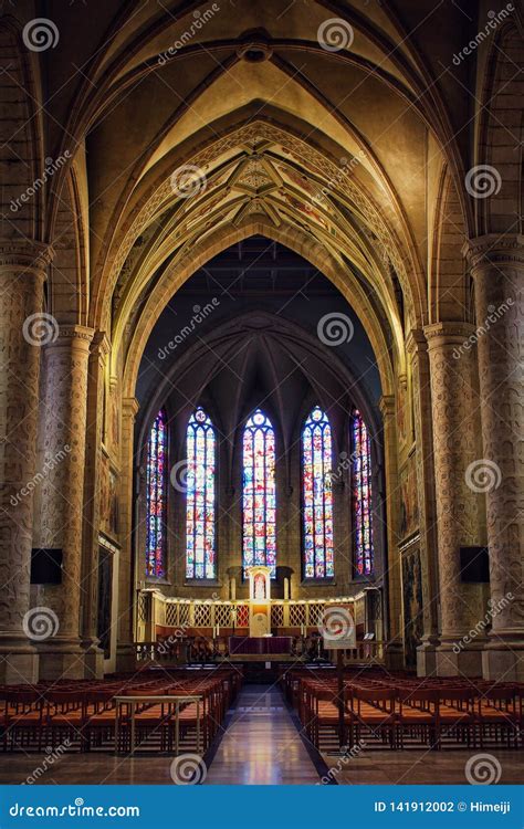 Notre-Dame Cathedral, Luxembourg, Inside Editorial Photography - Image of empty, indoor: 141912002