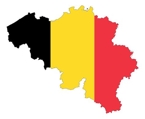 Belgium Flag Map Digital Art by A Z - Fine Art America