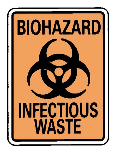 National Marker Biohazard: Infectious Waste Sign:Facility Safety and ...