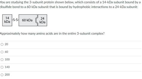 You are studying the 3-subunit protein shown below, | Chegg.com