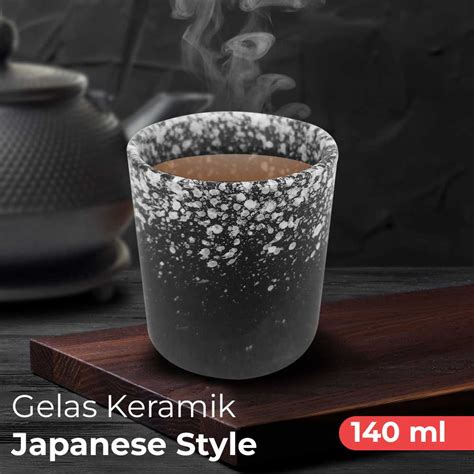 Jual RHE Gelas Teh Keramik Japanese Style Ceramic Teacup 140ml