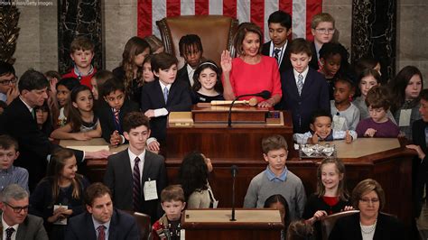 Nancy Pelosi's granddaughter Bella Kaufman jumps for joy during House ...