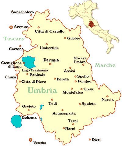 Norcia Italy Map