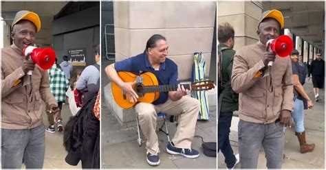 Comedian Njugush Joins Street Guitarist in UK, Performs Hilarious Kikuyu Song: "Naitwa Samidoh ...