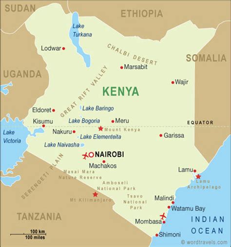 Kenya Map, Kenya Travel Maps from Word Travels