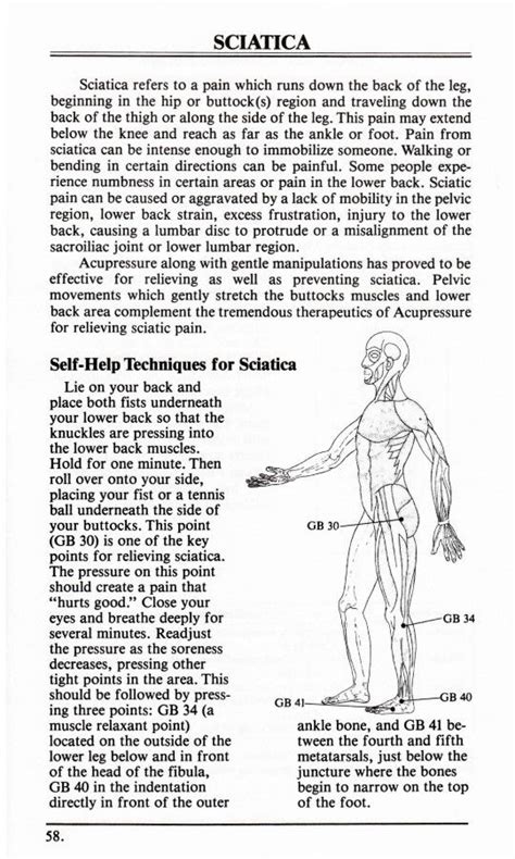 Sciatica Acupressure Points | Back/Leg pain | Pinterest