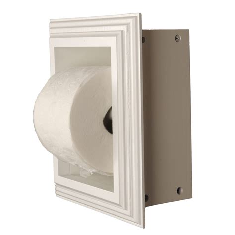 Taylor-27 recessed in wall Solid Wood toilet paper holder, holds any size roll - 7 x 8.5 - WG ...