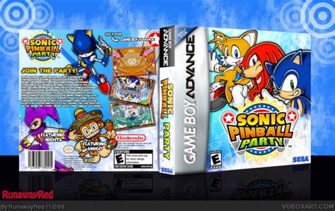 Sonic Pinball Party Game Boy Advance Box Art Cover by RunawayRed