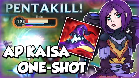 AP KAISA MID ONE SHOT BUILD (14 KILLS + PENTA) - BUILD & RUNES - WILD RIFT GAMEPLAY - YouTube