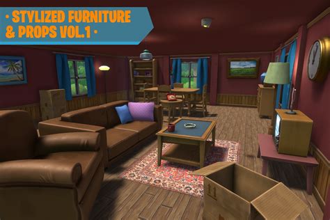 Stylized Furniture & Props Vol.1 | 3D Furniture | Unity Asset Store