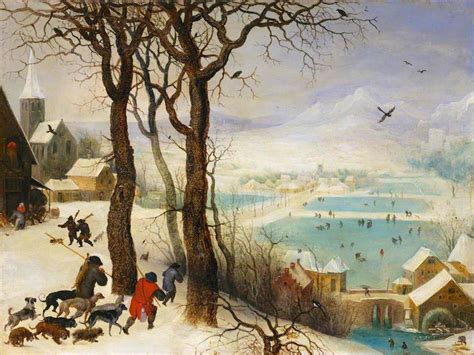 Pieter Bruegel the Younger - Hunters in the Snow, date? - Flanders ...