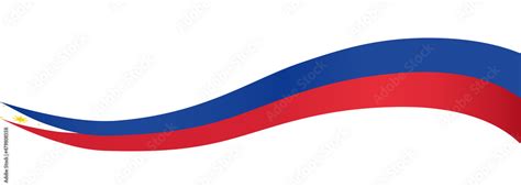 Long waving Philippines flag isolated on png or transparent background ...