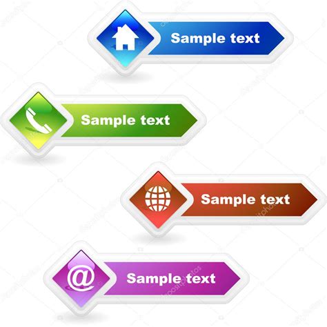 Contact button set for design. — Stock Vector © studiom1 #7164992