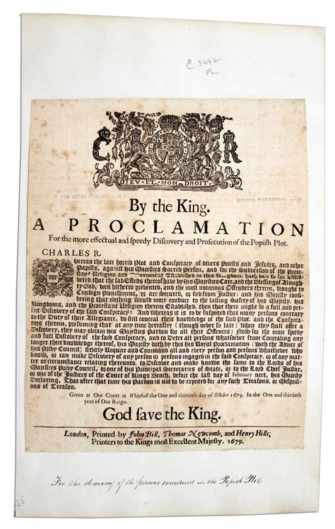 Lot Detail - 17th Century Broadside of a Proclamation by King Charles ...