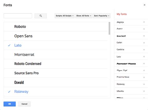 Add additional fonts to "My fonts" within Google Docs - Web ...