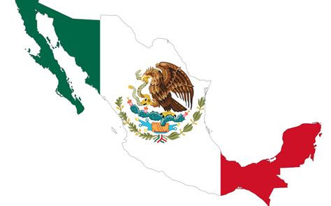 Mexico Flag Map - Openclipart