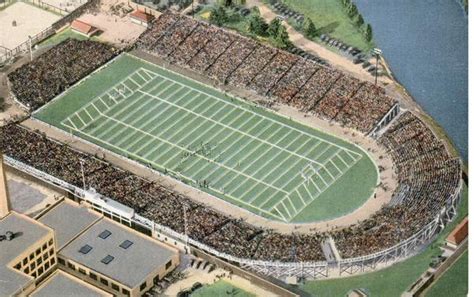 Aerial View of City Stadium | Postcard | Wisconsin Historical Society